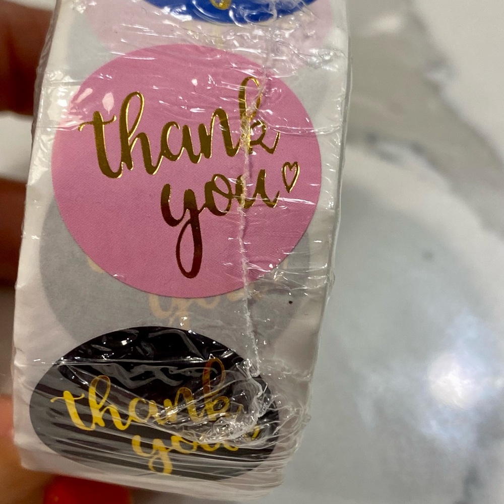 1 Roll, 500 Stickers, Thank You Label for reseller, 2.5cm - Picture 3 of 4